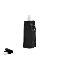Bidón de PET Boxter flexible 400 ml con mosquetón de PET, vista frontal