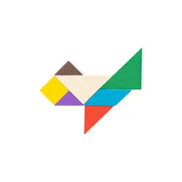 Puzzle tangram de madera multicolor de madera, detalle 1