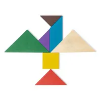 Puzzle tangram de madera multicolor de madera, detalle 3