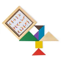 Puzzle tangram de madera multicolor de madera, detalle 8