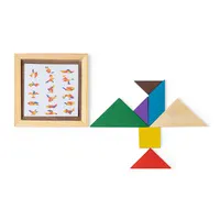 Puzzle tangram de madera multicolor de madera, detalle 9
