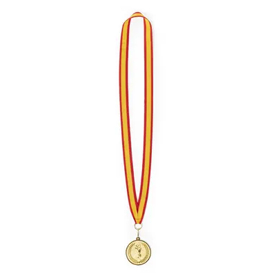 Medalla metálica con cinta bandera de España personalizable