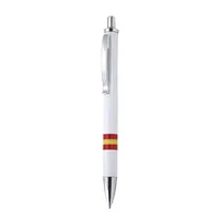 Bolígrafo pulsador jumbo Horten con bandera de España, vista frontal