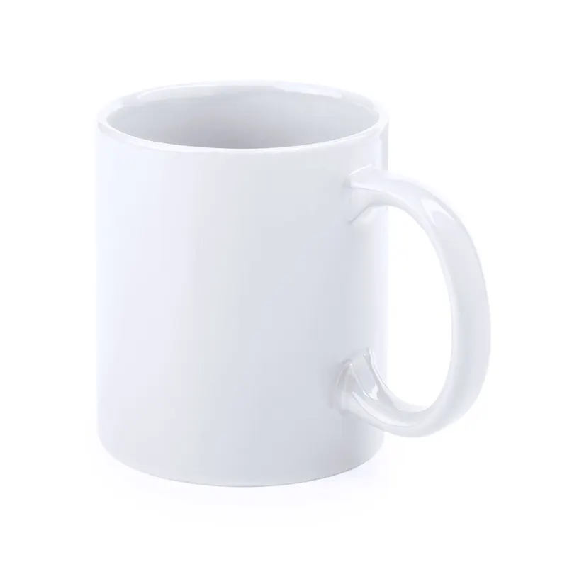 Taza de cerámica Bornel 350 ml para sublimación en blanco de cerámica, vista frontal