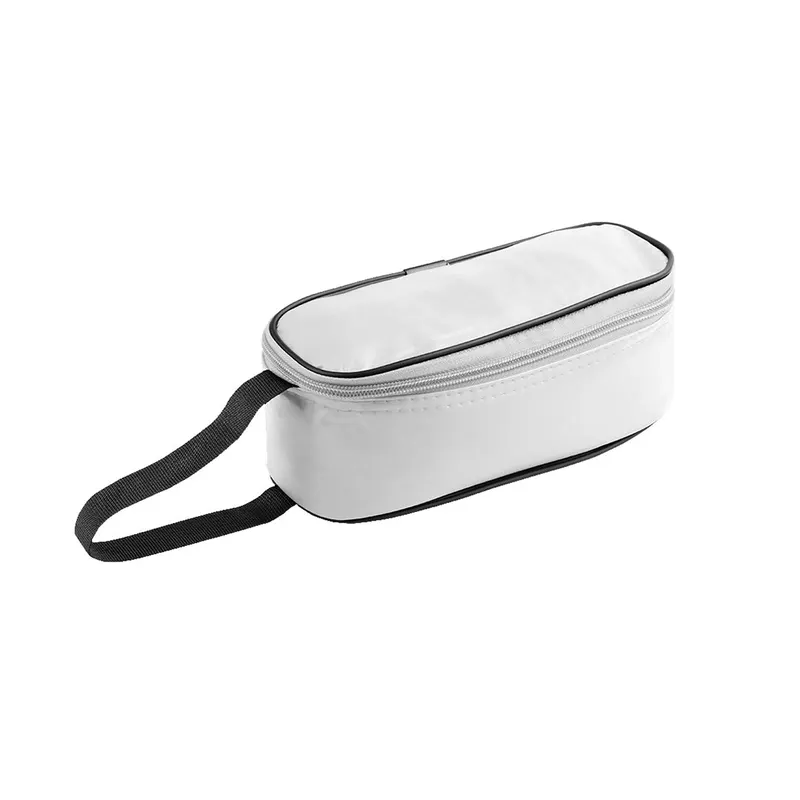 Portabocadillos isotermo Rufus con cremallera en blanco de PVC/ aluminio, vista frontal