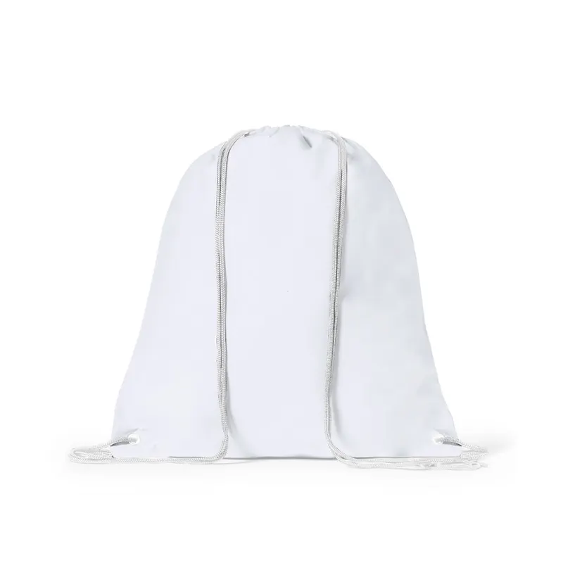 Mochila de cuerdas non woven Hera con argollas en blanco de non-Woven, vista frontal