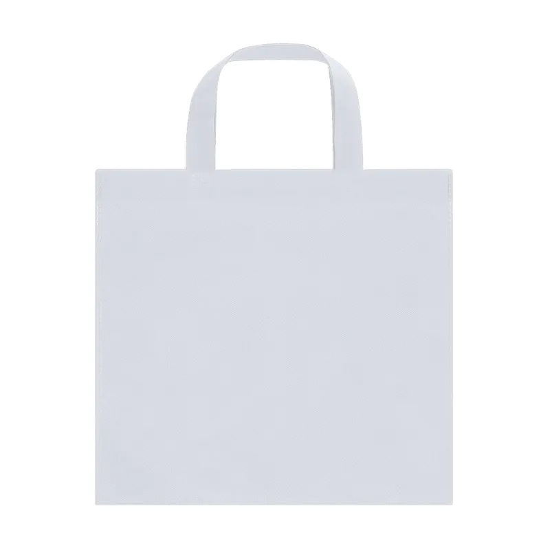 Bolsa non woven Nox 80 g con asas cortas 35 cm en blanco de non-Woven, vista frontal