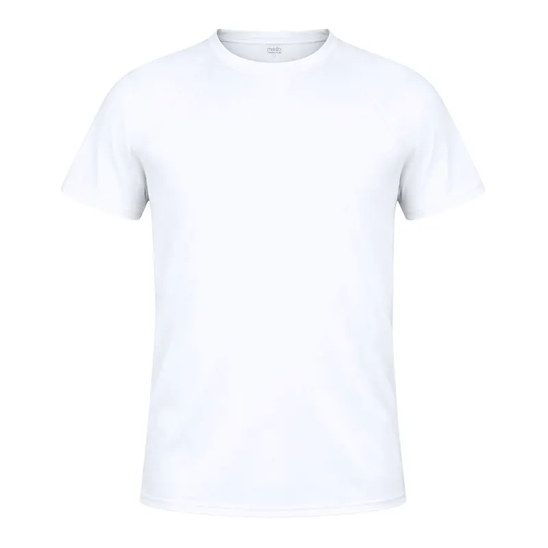 Camiseta técnica de poliéster 135 g en blanco de 100% poliéster 135 g/ m2, vista frontal