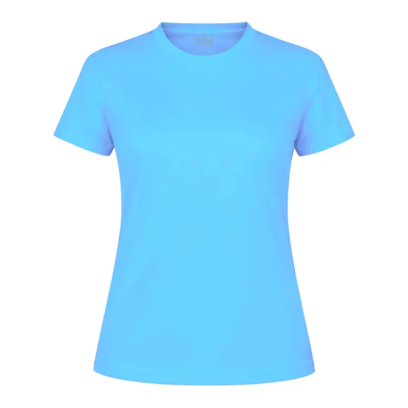 Camiseta técnica de poliéster 135 g mujer en azul claro de 100% poliéster 135 g/ m2, vista frontal