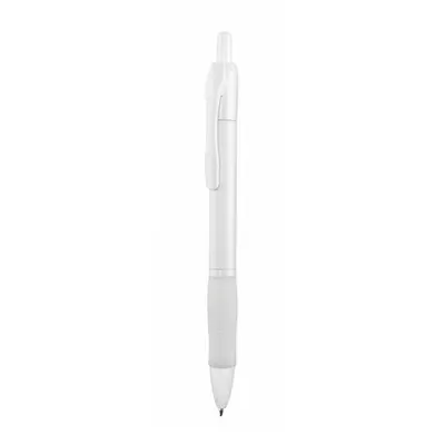 Bolígrafo pulsador blanco Zufer con empuñadura personalizable