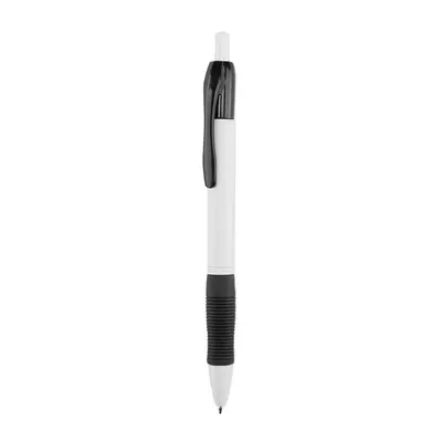 Bolígrafo pulsador blanco Zufer con empuñadura personalizable