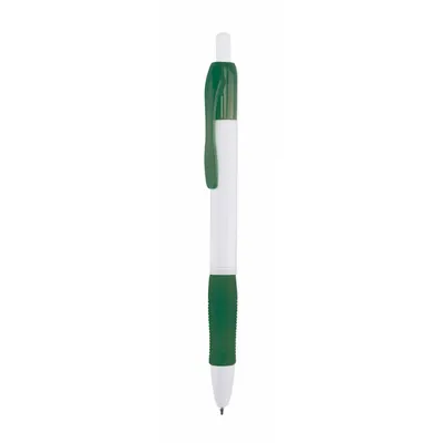 Bolígrafo pulsador blanco Zufer con empuñadura personalizable