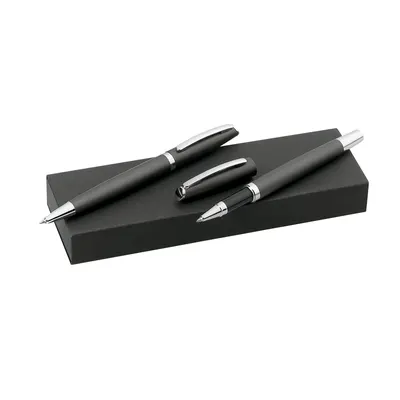 Set bolígrafo giratorio y roller de aluminio Lumix personalizable