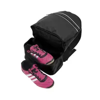 Mochila Dorian 600D con compartimento para calzado de poliéster 600D, vista lateral