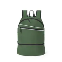 Mochila Dorian 600D con compartimento para calzado de poliéster 600D, vista frontal