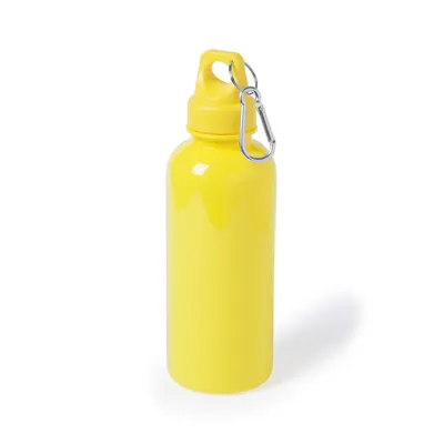 Bidón de PS translúcido Zanip 600 ml con mosquetón personalizable