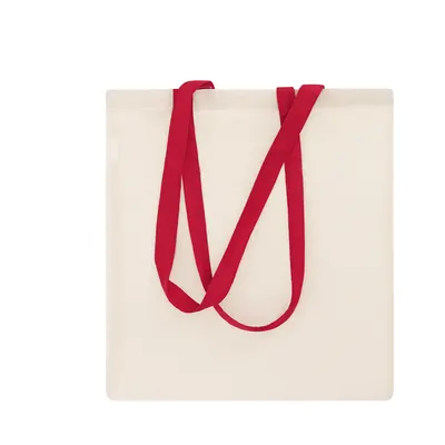 Bolsa de algodón 105 g natural con asas de color personalizable