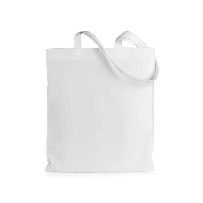 Bolsa non woven Jazzin 80 g con asas largas 68 cm en blanco de non-Woven, vista frontal