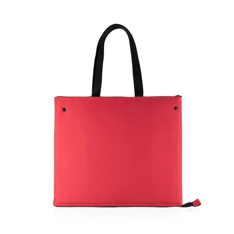 Bolsa nevera de poliéster Klab 600D apertura total en rojo de poliéster 600D/ aluminio, vista frontal