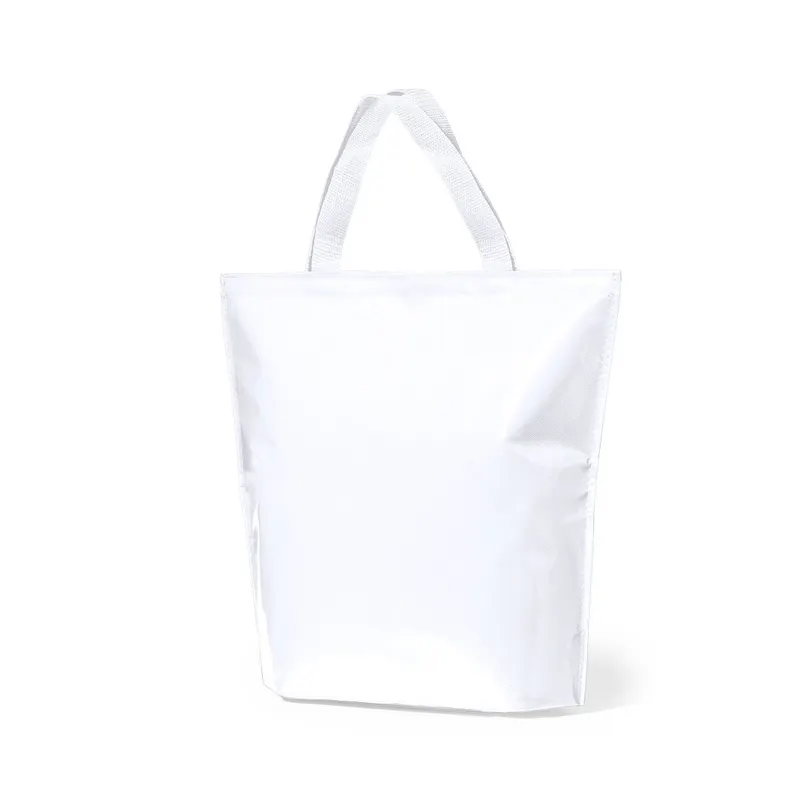 Bolsa nevera non woven laminado Hobart 12 l con velcro en blanco de non-Woven laminado/ aluminio, vista frontal