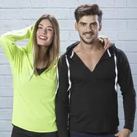 Camiseta manga larga Yuk con capucha 160 g de TC, detalle 2