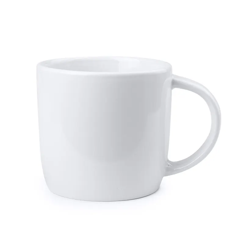 Taza de cerámica Tarbox 380 ml para café largo en blanco de cerámica, vista frontal