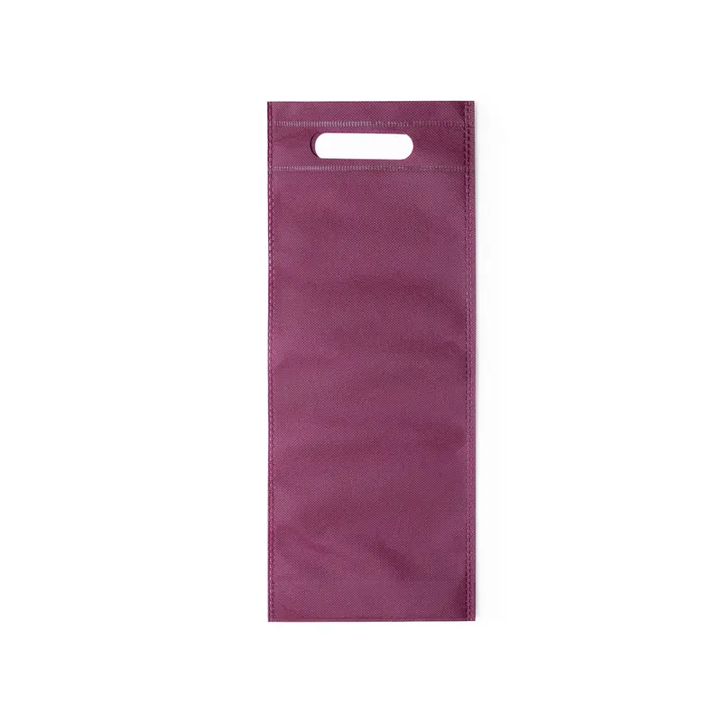 Bolsa non woven Varien para botella de vino 75 cl en burdeos de non-Woven, vista frontal