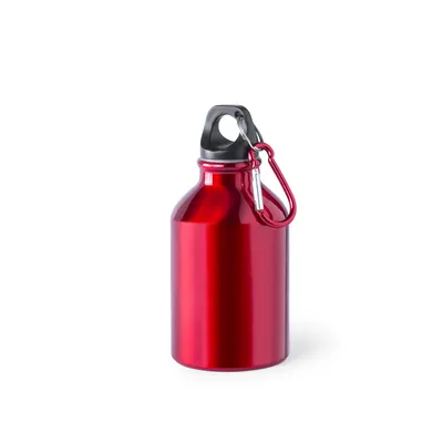 Bidón de aluminio Henzo 330 ml con mosquetón personalizable