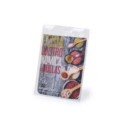 Identificador de PVC troquelado vertical personalizable