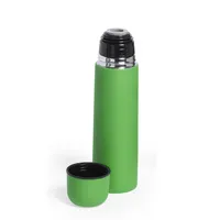Termo de acero Hosban 500 ml dosificador y tapa taza de acero inox, vista lateral