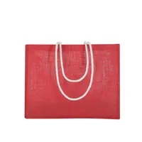 Bolsa de yute Hintol con fuelle y asas de algodón 70 cm de yute laminado/ algodón, detalle 4