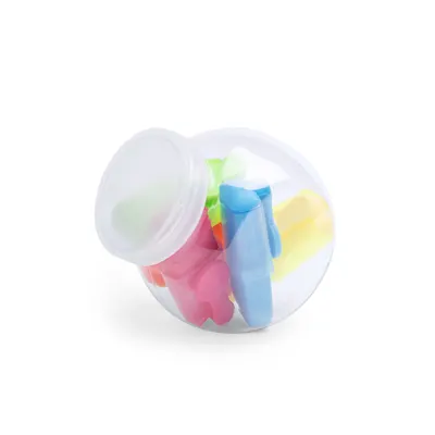 Set de 5 subrayadores fluorescentes en bote personalizable