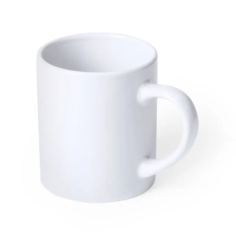 Taza de cerámica Daimy 250 ml en blanco de cerámica, vista frontal