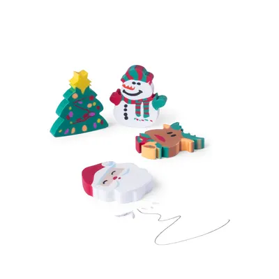 Set de gomas de borrar navideñas Flop personalizable