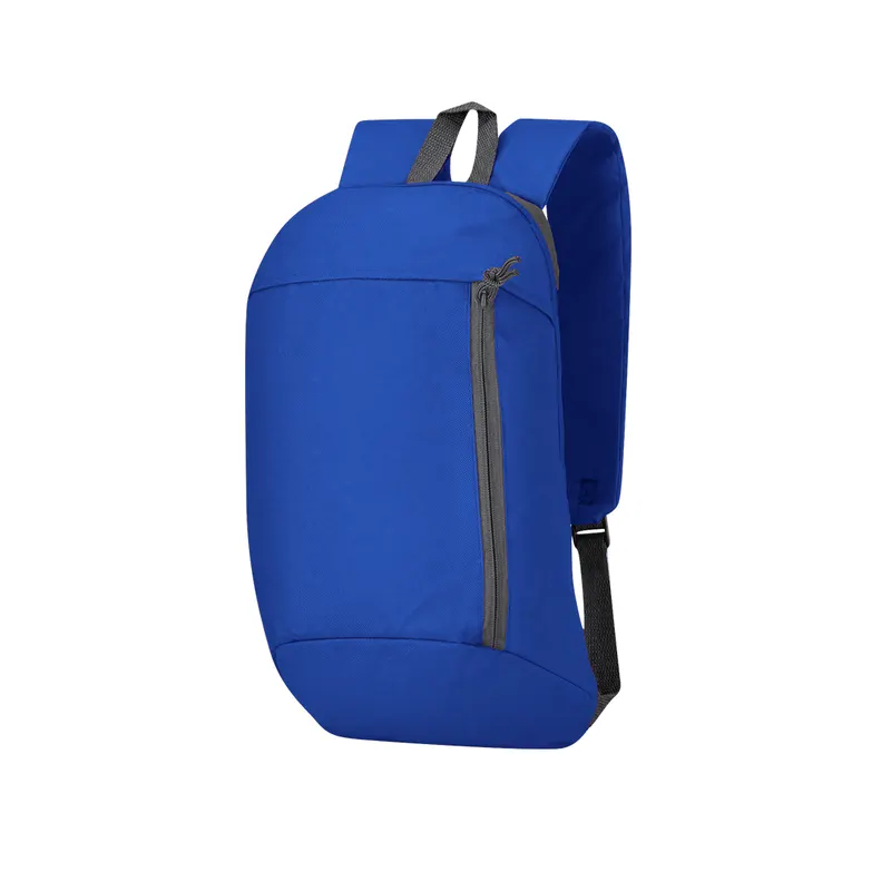 Mochila outdoor Decath 600D con bolsillo frontal en azul de poliéster 600D, vista frontal