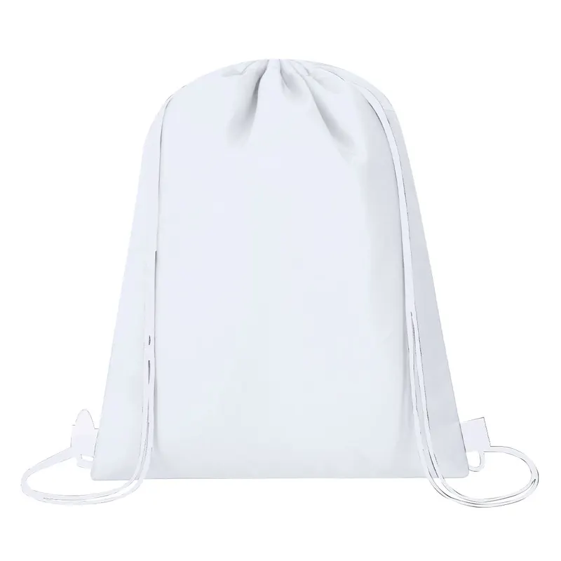 Mochila nevera de cuerdas poliéster Nipex 210D 4 l en blanco de poliéster 210D/ aluminio, vista frontal