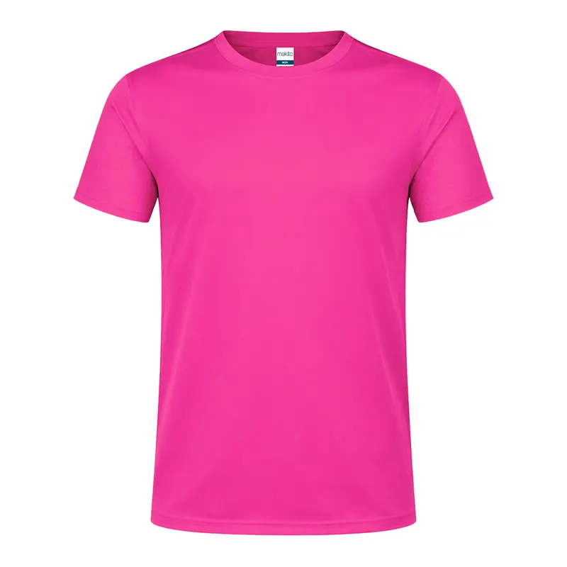 Camiseta técnica panal de poliéster Rox 135 g en fucsia de poliéster 135 g/ m2, vista frontal