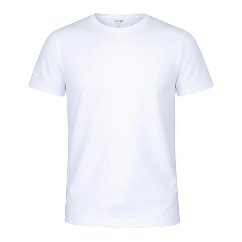 Camiseta de poliéster Krusly tacto algodón sublimación 140 g en blanco de 100% poliéster 140 g/ m2, vista frontal