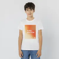 Camiseta de poliéster Krusly 140 g tacto algodón sublimación niño de 100% poliéster 140 g/ m2, vista frontal