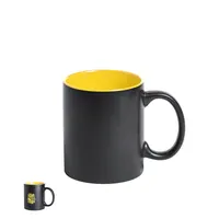 Taza de cerámica Bafy 350 ml láser con contraste de cerámica, vista frontal