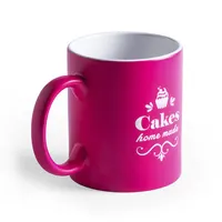 Taza de cerámica Lousa 350 ml para grabado láser de cerámica, vista lateral