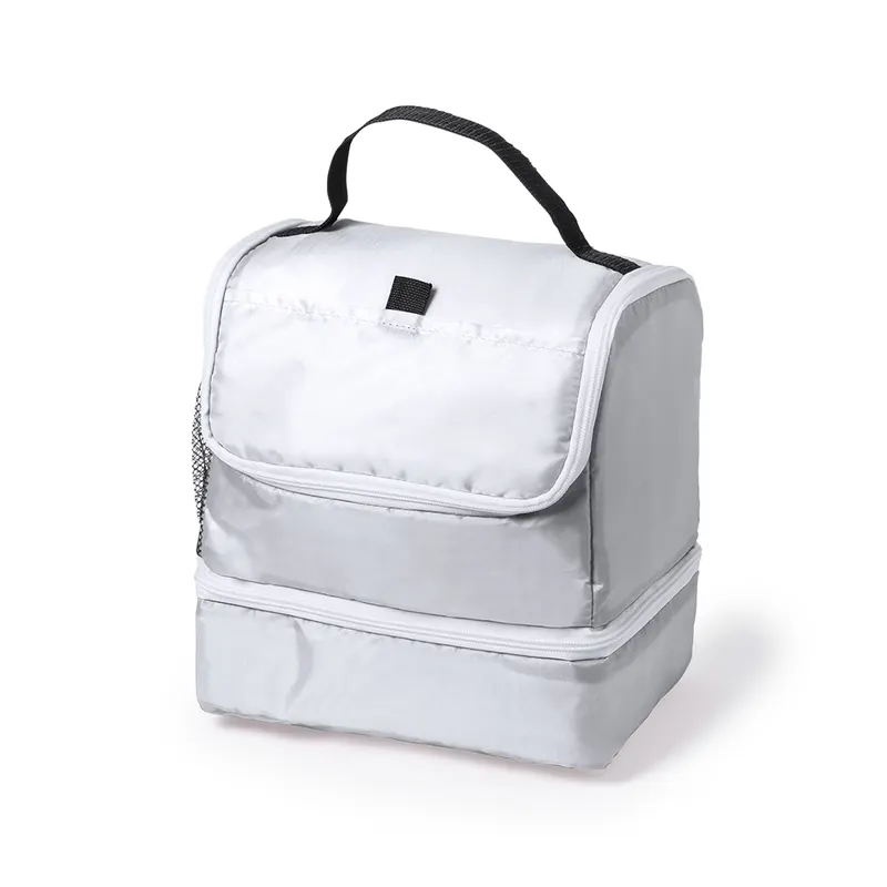 Nevera todoterreno Artirian 11 l 2 compartimentos en blanco de poliéster 210D/ PEVA, vista frontal