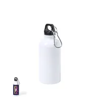 Bidón de aluminio Greims blanco 400 ml para sublimación de aluminio, vista frontal