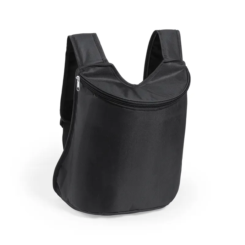 Mochila nevera todoterreno de poliéster Polys 600D 20 l en negro de poliéster 600D/ aluminio, vista frontal