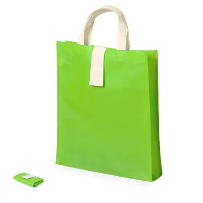 Bolsa plegable non woven Blastar 80 g velcro natural personalizable