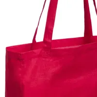 Bolsa de algodón Coina 105 g con fuelle y asas largas de algodón 105 g/ m2, vista lateral