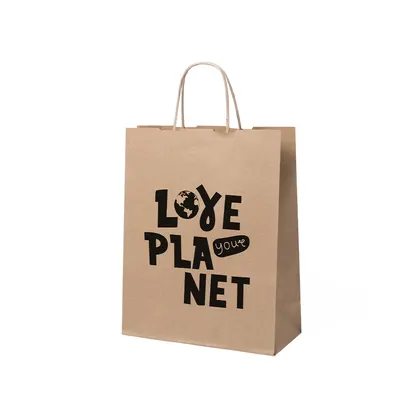 Bolsa de papel reciclado 100 g con fuelle personalizable