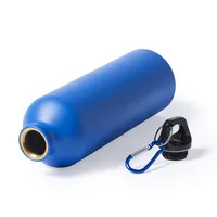 Bidón de aluminio mate Delby 800 ml con mosquetón de aluminio, detalle 1