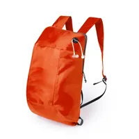 Mochila plegable de poliéster Signal 210D con auriculares de poliéster 210D, vista lateral
