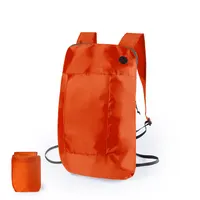 Mochila plegable de poliéster Signal 210D con auriculares de poliéster 210D, vista frontal